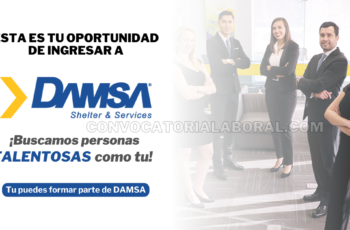 La prestigiosa empresa DAMSA requiere integrar nuevo personal a su equipo exitoso